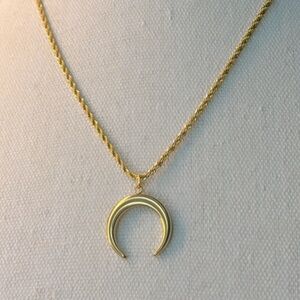 Gold Crescent Pendant Necklace - Women Jewelry Necklaces